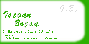 istvan bozsa business card